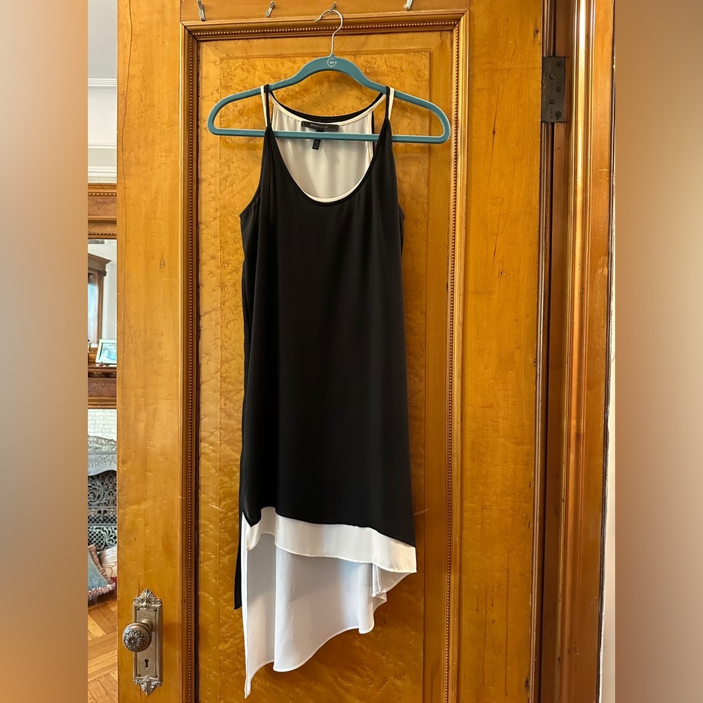 Bcbg Maxazria High/low Black And White Dress XS